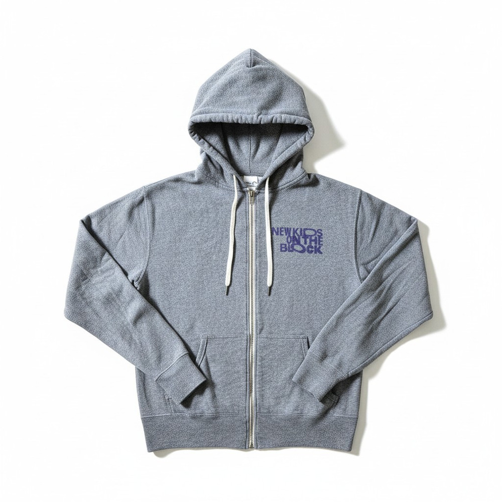 NKOTB Cruise 2014 Zip Up Hoodie New Kids On The Block Gray Size Medium
